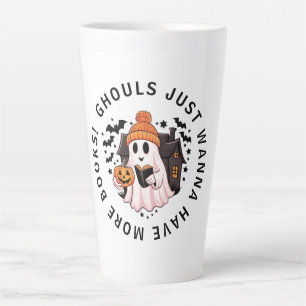 Niedliche Halloween-Buchliebhaber Milchtasse