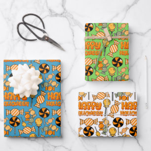 Niedliche Halloween Candy Süßigkeiten Lollipop Geschenkpapier Set