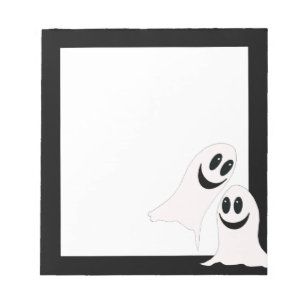 Niedliche Halloween-Cartoon-Geister Notizblock