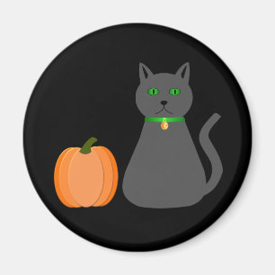 Niedliche Halloween Cat und Pumpkin Magnet