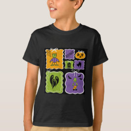Niedliche Halloween-Charaktere Frankenstein und Zo T-Shirt