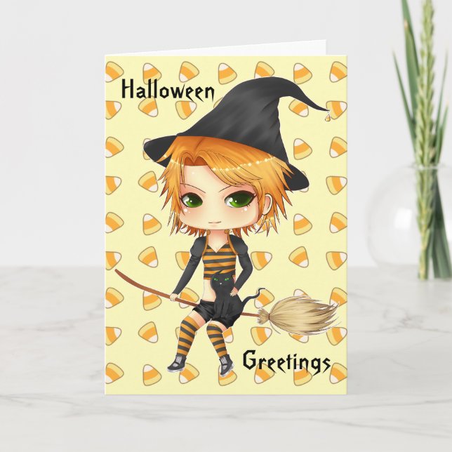 Niedliche Halloween-Chipkarte für Ihren Text Karte (Vorderseite)