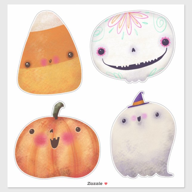Niedliche Halloween-Deko-Kollektion Aufkleber (Blatt)