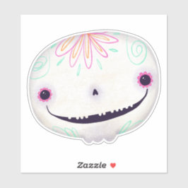 Niedliche Halloween Dekoration Spooky Sugar SKull Aufkleber