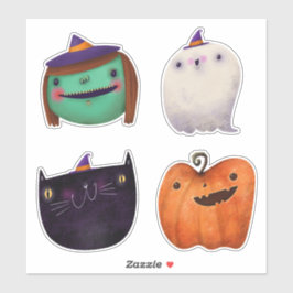 Niedliche Halloween-Dekorationssammlung Aufkleber