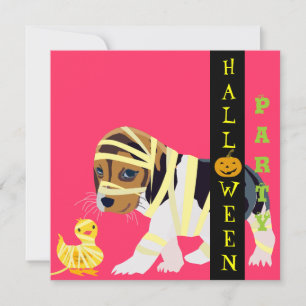 Niedliche Halloween-Einladungskarte - individuell  Einladung