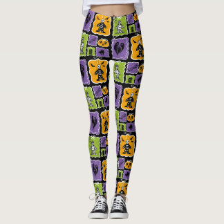 Niedliche Halloween-Figuren, Mummies und Skelette Leggings