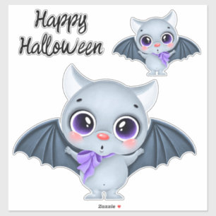Niedliche Halloween-Fledermäuse Aufkleber