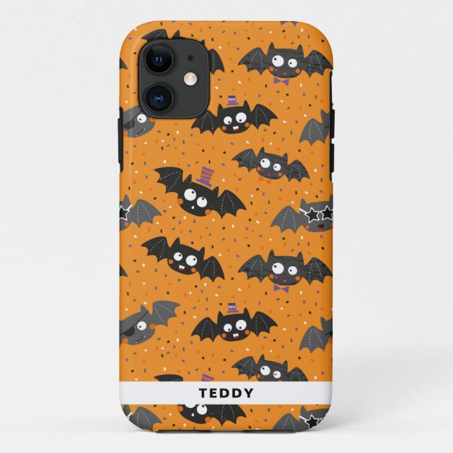 Niedliche Halloween-Fledermäuse mit Sonnenbrille u Case-Mate iPhone Hülle (Rückseite)