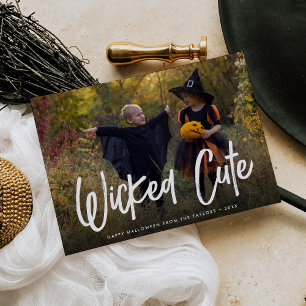 Niedliche Halloween-Fotokarte Karte