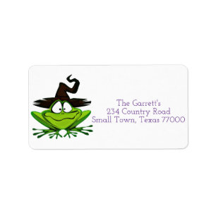 Niedliche Halloween Frosch Personalisierte Adresse Adressaufkleber