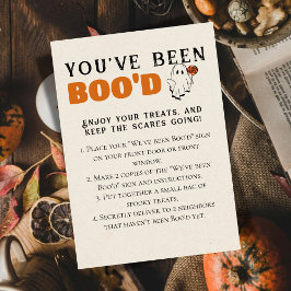 Niedliche Halloween Games Boo Neighbour Game Card Einladung