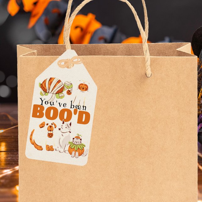 Niedliche Halloween Games Boo Neighbour Game Card Geschenkanhänger (Bring the Halloween spirit to the neighborhood with this "You've been Boo'd" gift tag.)