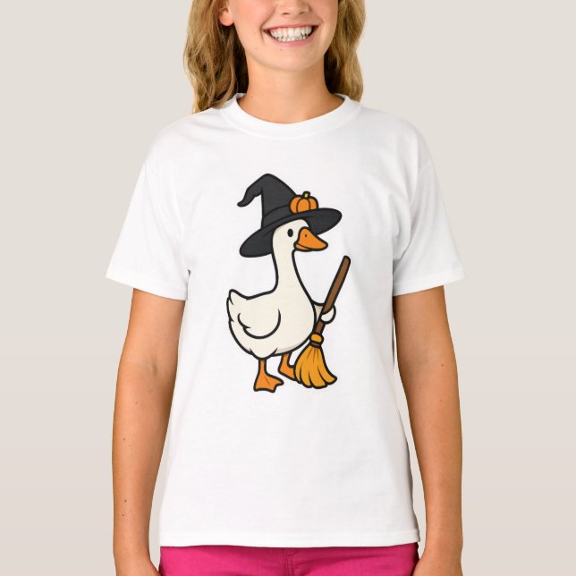 Niedliche Halloween-Gans T-Shirt (Vorderseite)