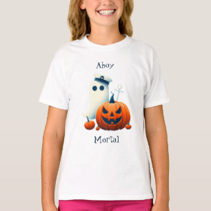 Niedliche Halloween-Geist/Kürbis, nautisch/küstenn T-Shirt