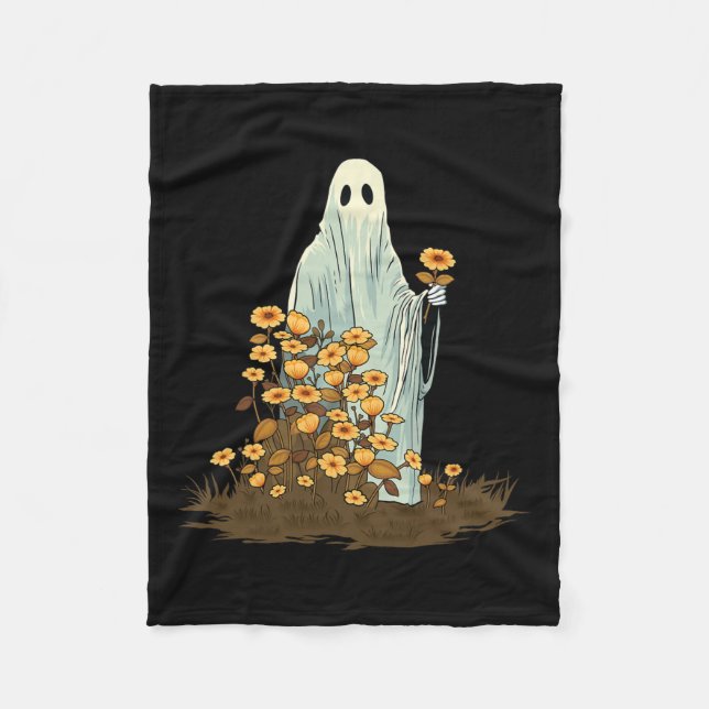 Niedliche Halloween-Geist Spooky Gothic Fleecedecke (Vorderseite)
