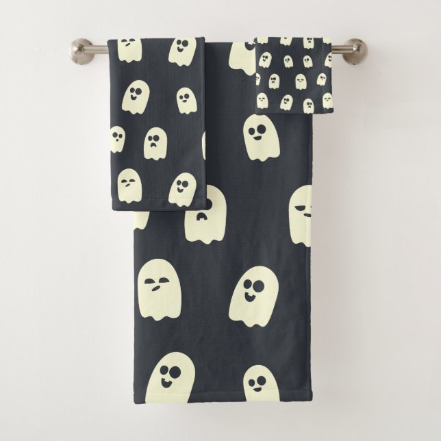 Niedliche Halloween-Geister Badhandtuch Set (Insitu)