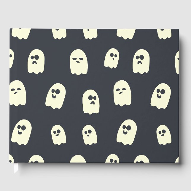 Niedliche Halloween-Geister Gästebuch (Vorderseite)