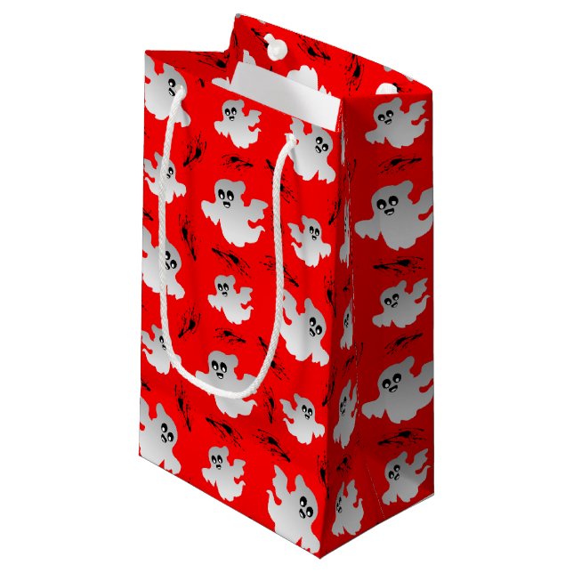 Niedliche Halloween-Geister Kleine Geschenktüte (Vorderseite Schrägansicht)