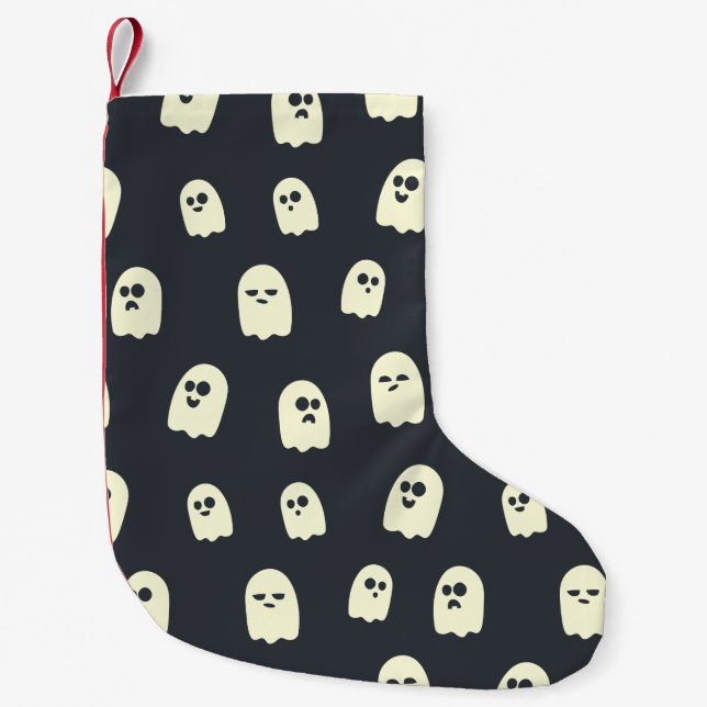 Niedliche Halloween-Geister Kleiner Weihnachtsstrumpf (Vorderseite)