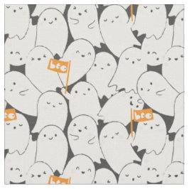 Niedliche Halloween-Geister mit kleinen orangen Fa Stoff