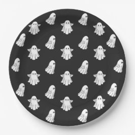 Niedliche Halloween-Geister Pappteller