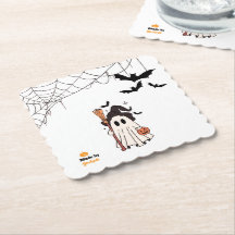 Niedliche Halloween-Geisterhaube mit Broom und Pum