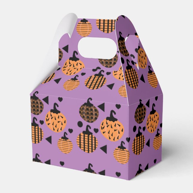 Niedliche Halloween Geometric Confetti Pumpkins Geschenkschachtel (Vorderseite)