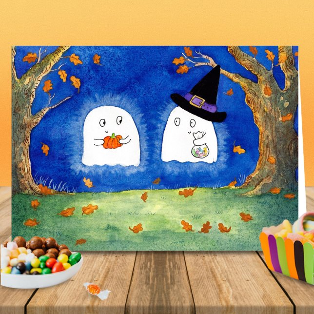 Niedliche Halloween-Gespenster von Nicole Janes Karte (Von Creator hochgeladen)