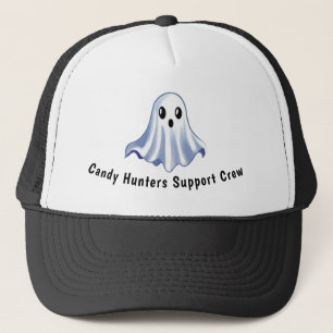 Niedliche Halloween Ghost Candy Jäger Support-Crew Truckerkappe