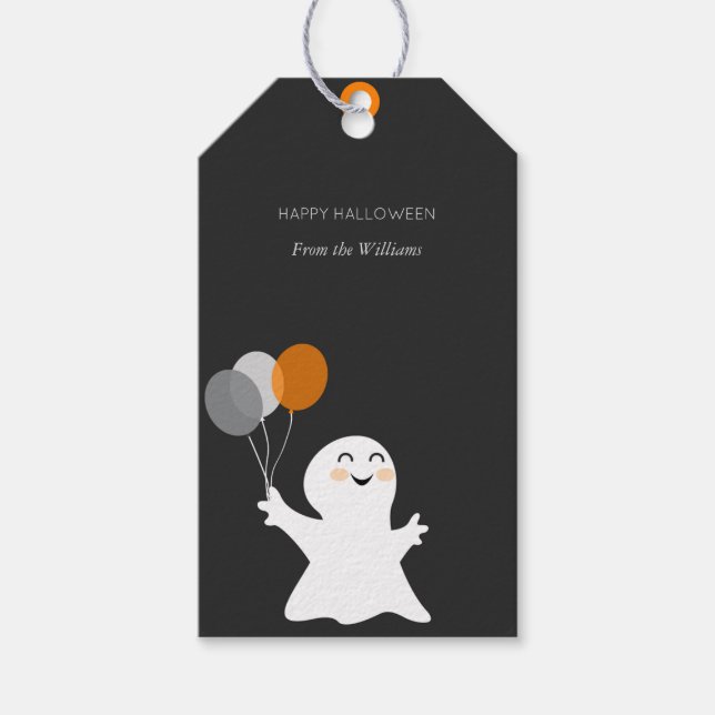Niedliche Halloween-Ghost-Gift-Tags Geschenkanhänger (Vorderseite)