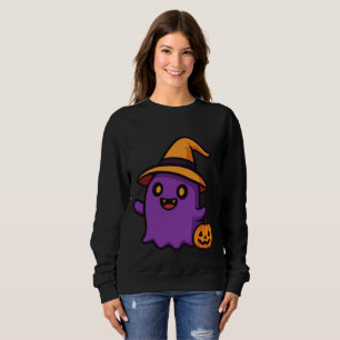 Niedliche Halloween-Ghost-Sticker Sweatshirt