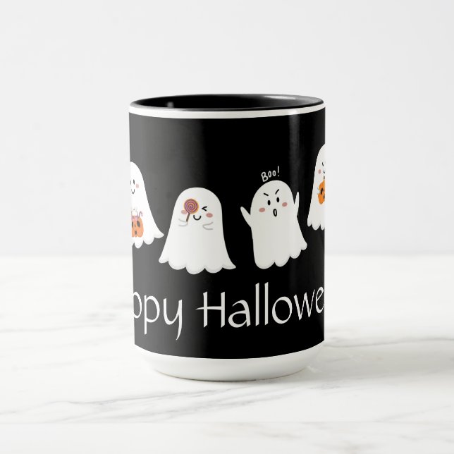 Niedliche Halloween-Ghost-Tasse Tasse (Zentrum)