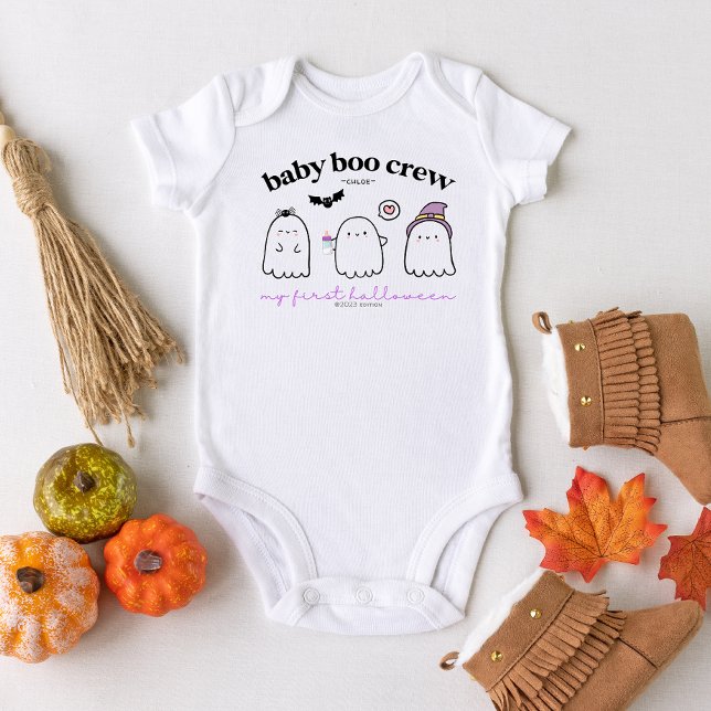 Niedliche Halloween Ghosts Erste Halloween Boom Cu Baby Strampler (Von Creator hochgeladen)