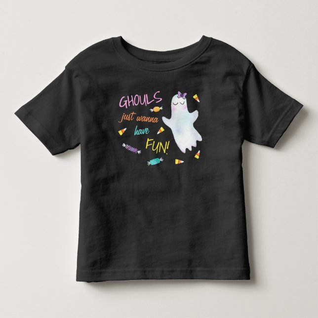 Niedliche Halloween-Girls | Ghouls just wanna have Kleinkind T-shirt (Vorderseite)