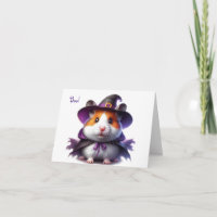 Niedliche Halloween-Hamster-Grußkarte