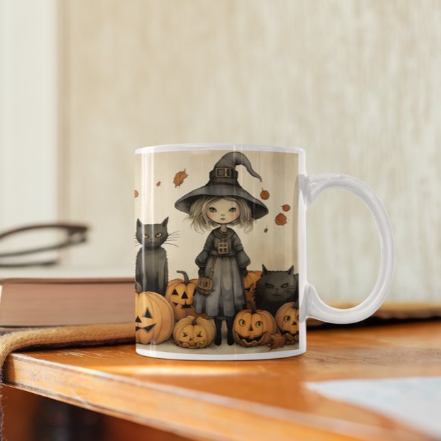 Niedliche Halloween Hexe 15 Tasse (Cute Halloween Witch version 15 Mug
)
