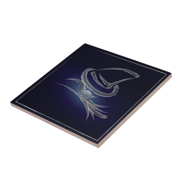 Niedliche Halloween Hexe 2 Fliese (Seite)