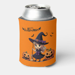 Niedliche Halloween-Hexe Dosenkühler