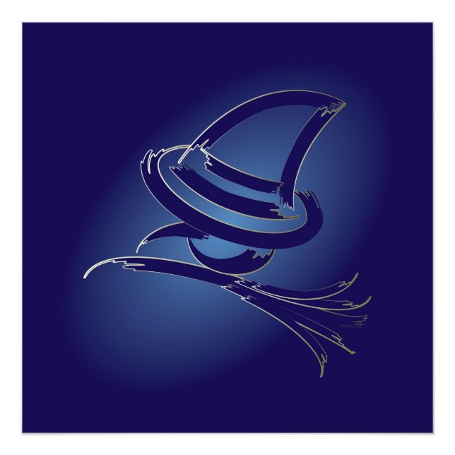 Niedliche Halloween-Hexe Fotodruck (Vorne)