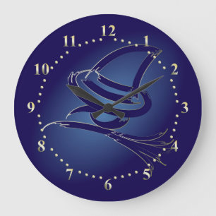 Niedliche Halloween-Hexe Große Wanduhr