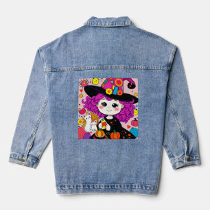 Niedliche Halloween Hexe passend Spooky Style! Jeansjacke