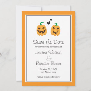 Niedliche Halloween Hochzeit speichern Sie das Dat Save The Date