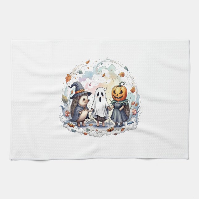 Niedliche Halloween-Igel Kostüm Geschirrtuch (Horizontal)