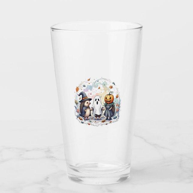 Niedliche Halloween-Igel Kostüm Glas (Vorderseite)