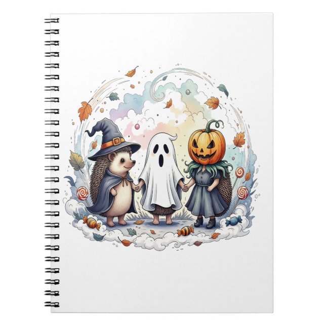 Niedliche Halloween-Igel Kostüm Notizblock (Vorderseite)