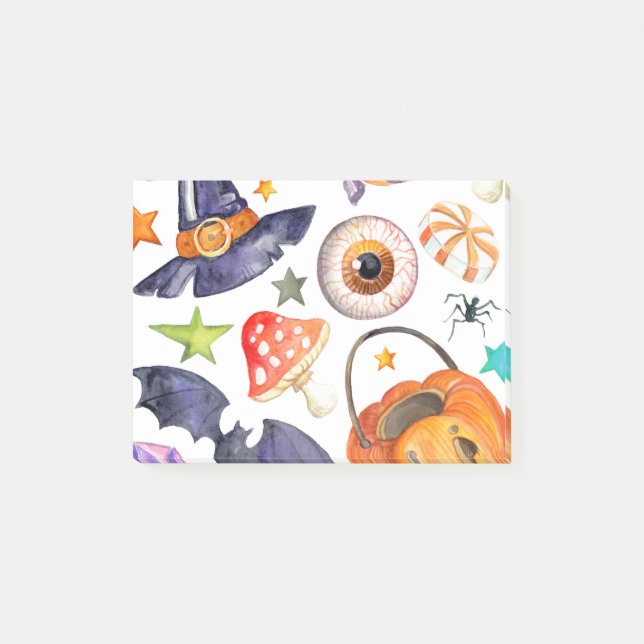Niedliche Halloween-Illustration Post-it Klebezettel (Vorderseite)