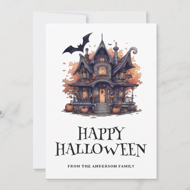 Niedliche Halloween-Karte Feiertagskarte (Vorderseite)