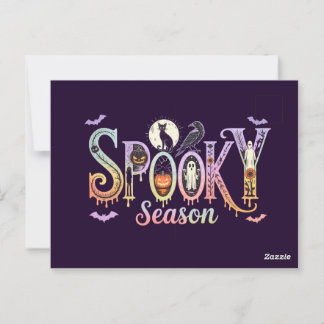Niedliche Halloween-Karten, schöne Jahreszeit Hall Postkarte
