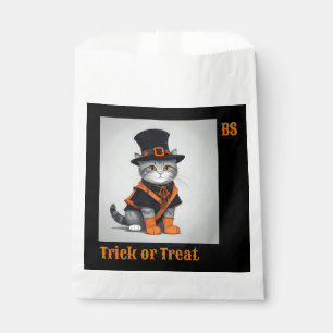 Niedliche Halloween-Katze im Tarnkappentakt oder i Geschenktütchen